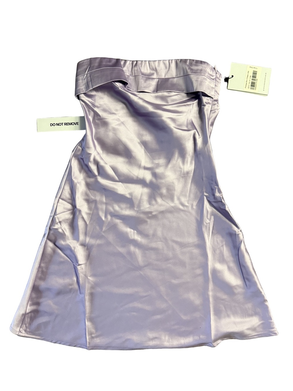 Princess Polly Strapless Satin Mini Dress in Lavender